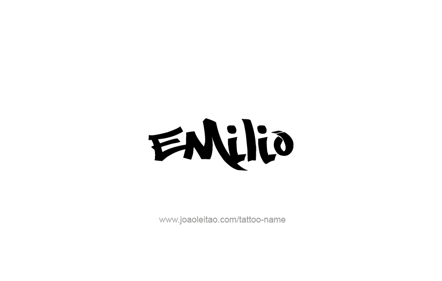 Tattoo Design  Name Emilio   