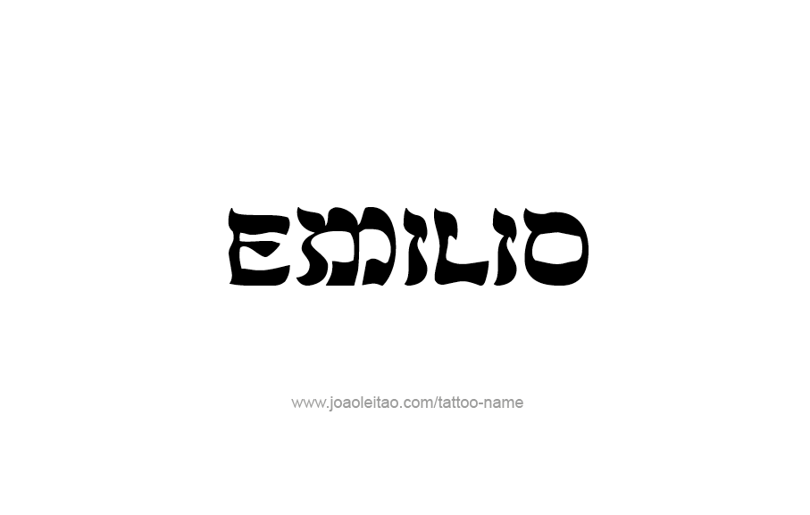 Tattoo Design  Name Emilio   