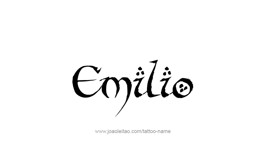 Tattoo Design  Name Emilio   