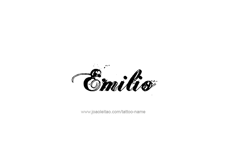 Tattoo Design  Name Emilio   