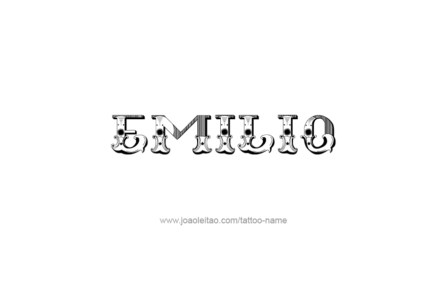 Tattoo Design  Name Emilio   