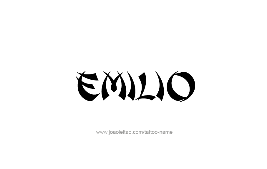 Tattoo Design  Name Emilio
