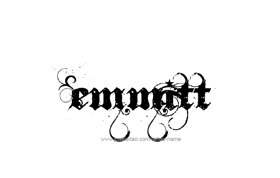 Tattoo Design  Name Emmitt   