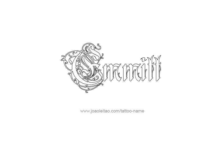 Tattoo Design  Name Emmitt   