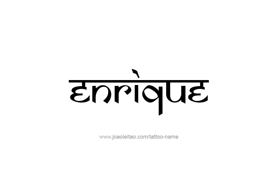 Tattoo Design  Name Enrique   