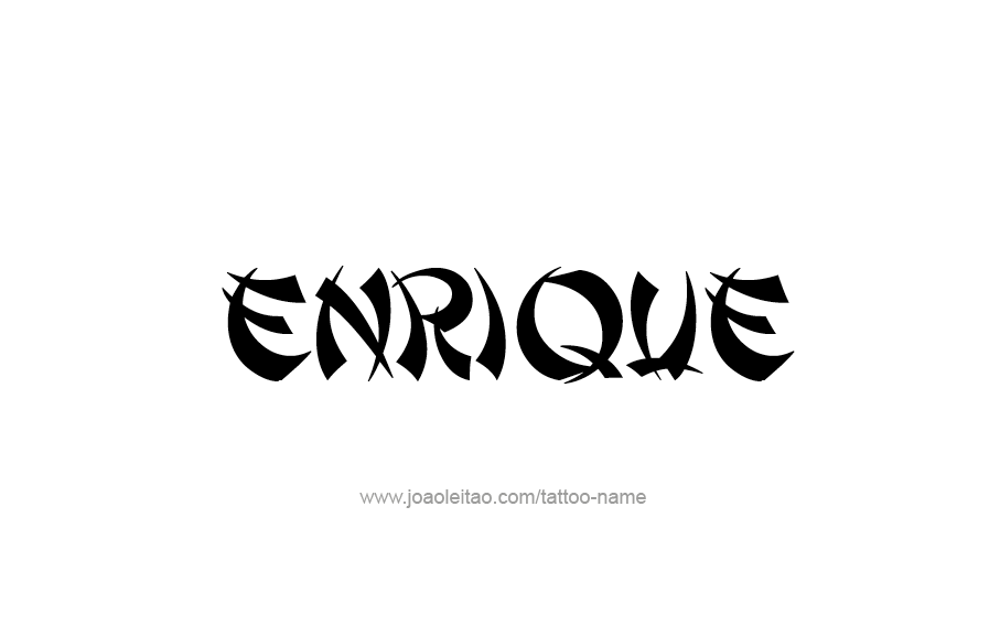 Tattoo Design  Name Enrique