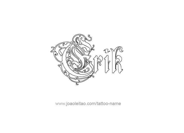 Tattoo Design  Name Erik   