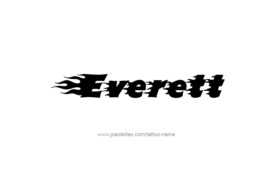 Tattoo Design  Name Everett   