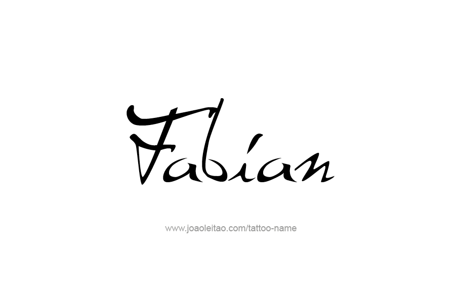 Tattoo Design  Name Fabian   