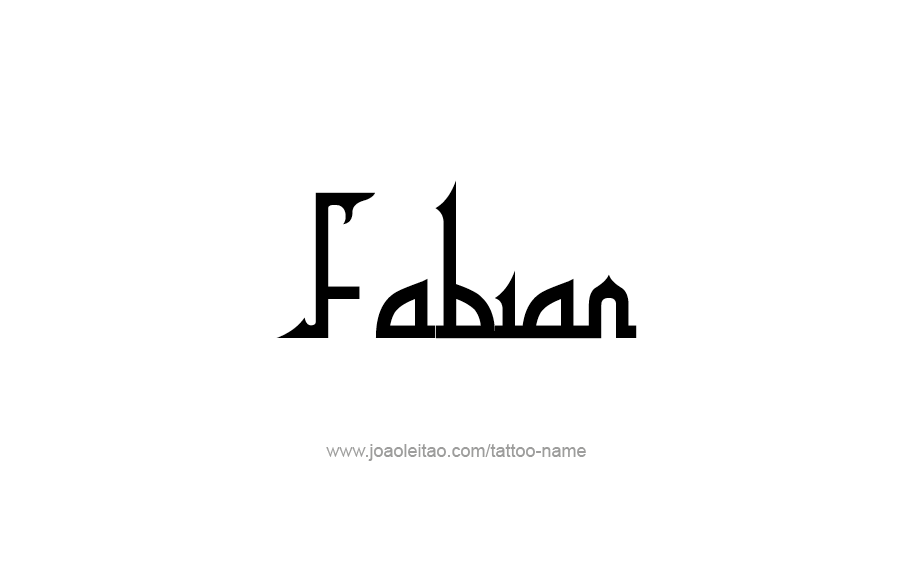 Tattoo Design  Name Fabian   