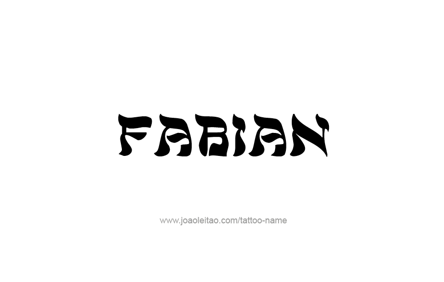 Tattoo Design  Name Fabian   