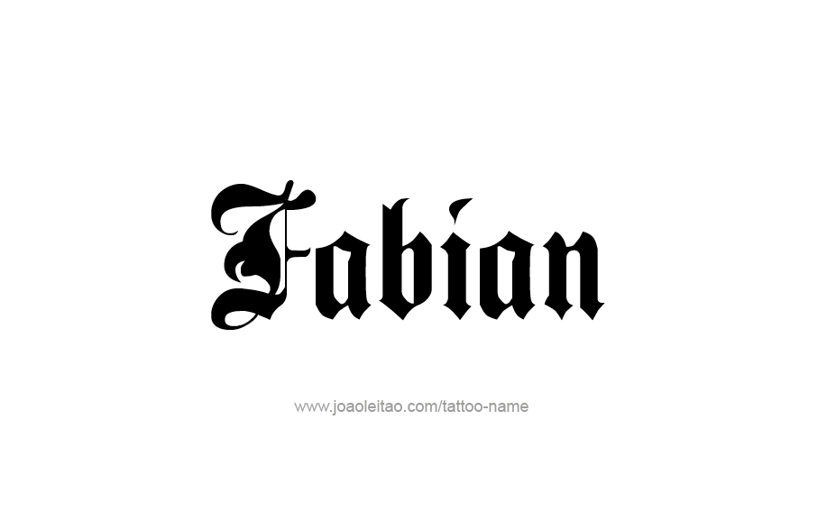 Tattoo Design  Name Fabian   