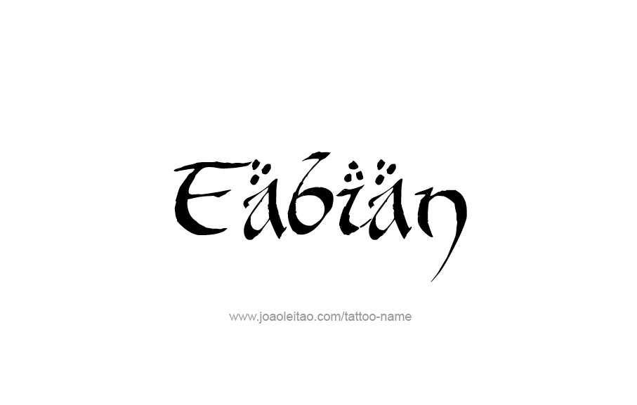 Tattoo Design  Name Fabian   