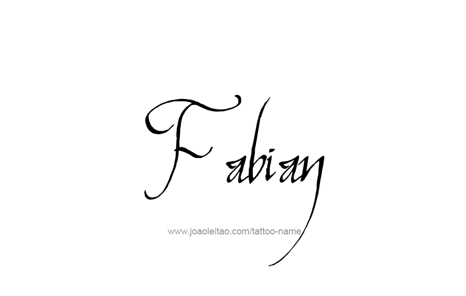 Tattoo Design  Name Fabian   