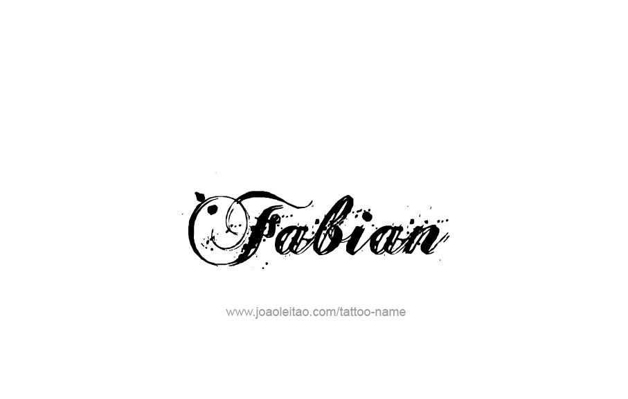 Tattoo Design  Name Fabian   