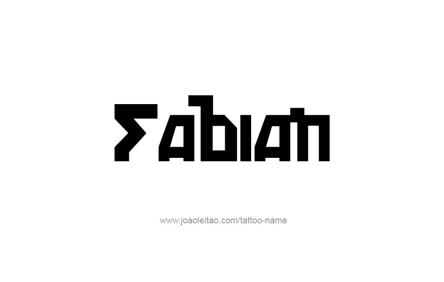 Tattoo Design  Name Fabian   