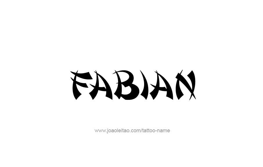 Tattoo Design  Name Fabian
