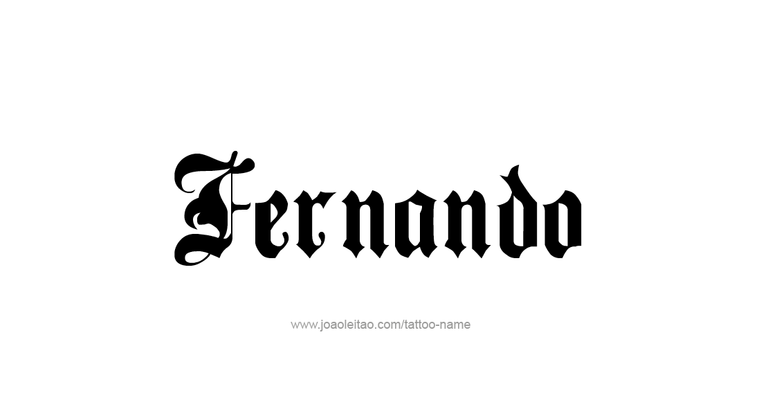 Tattoo Design  Name Fernando   