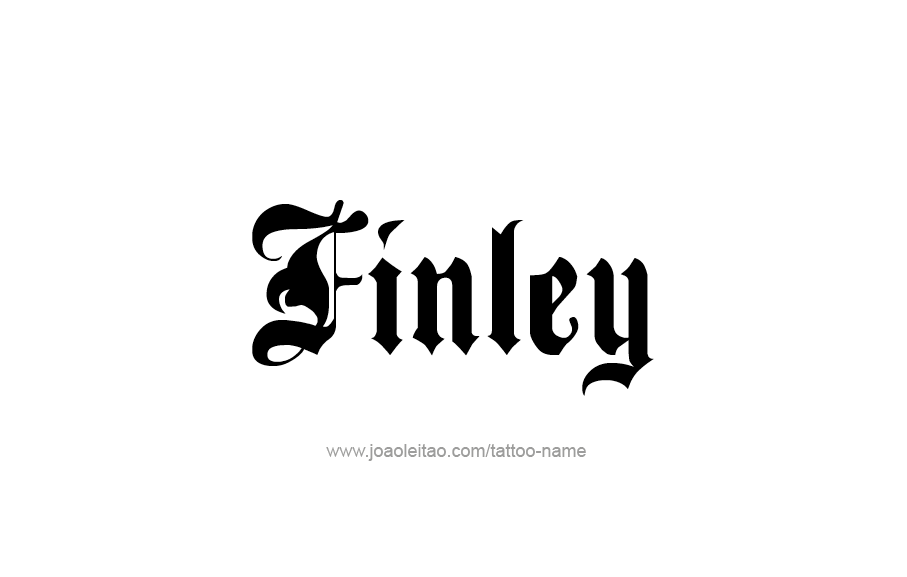 Tattoo Design  Name Finley   