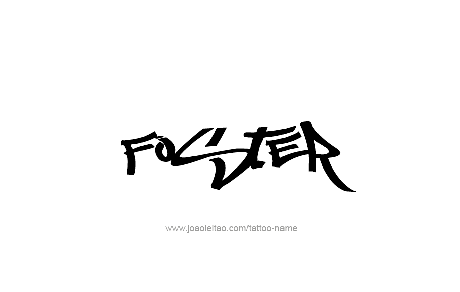 Tattoo Design  Name Foster   