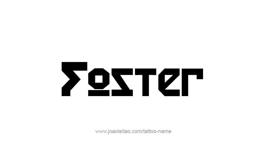 Tattoo Design  Name Foster   