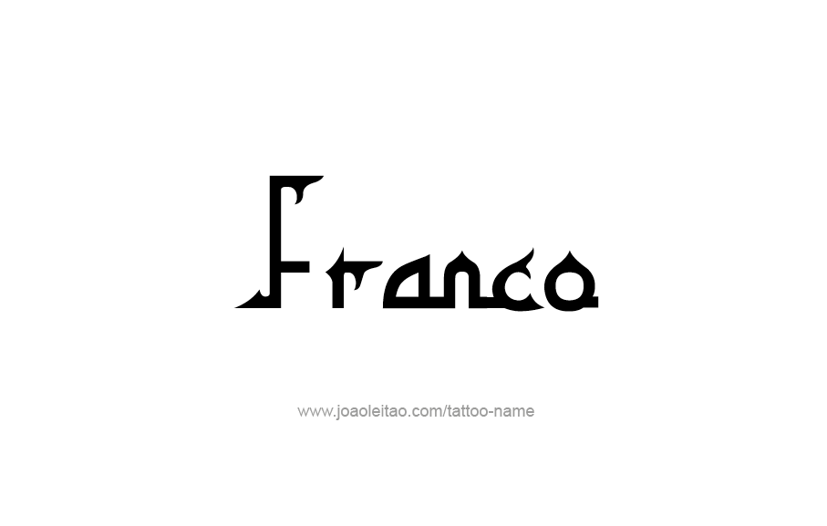 Tattoo Design  Name Franco   