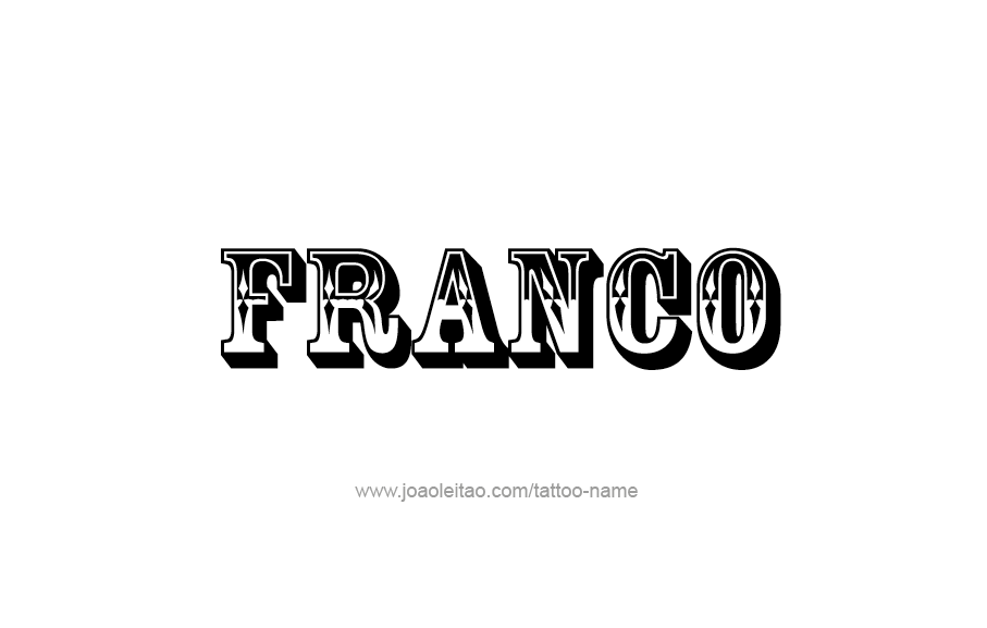 Tattoo Design  Name Franco   