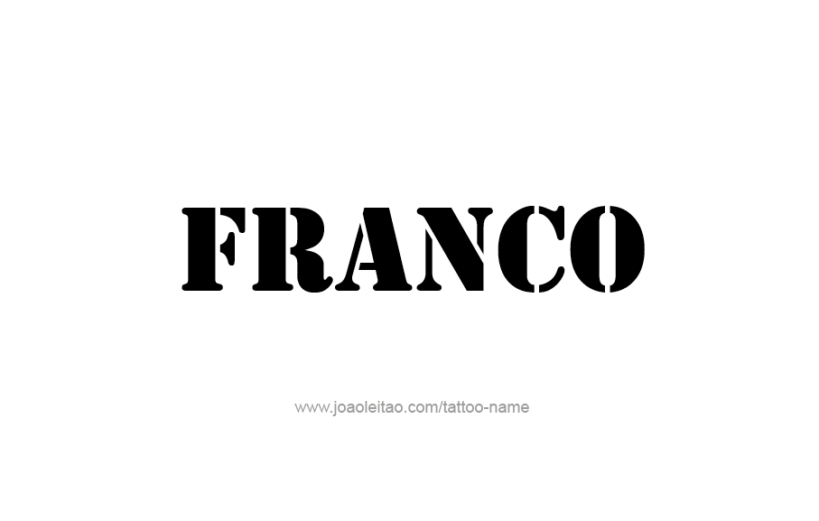 Tattoo Design  Name Franco   