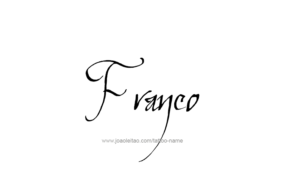 Tattoo Design  Name Franco   