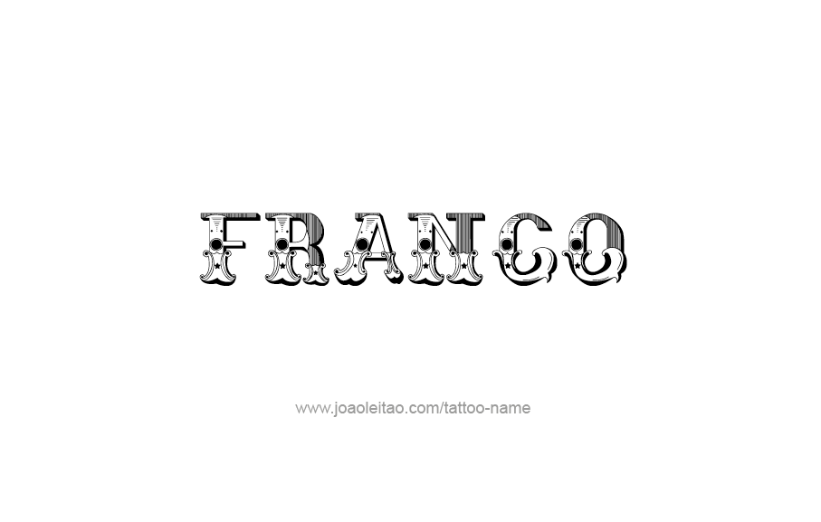 Tattoo Design  Name Franco   