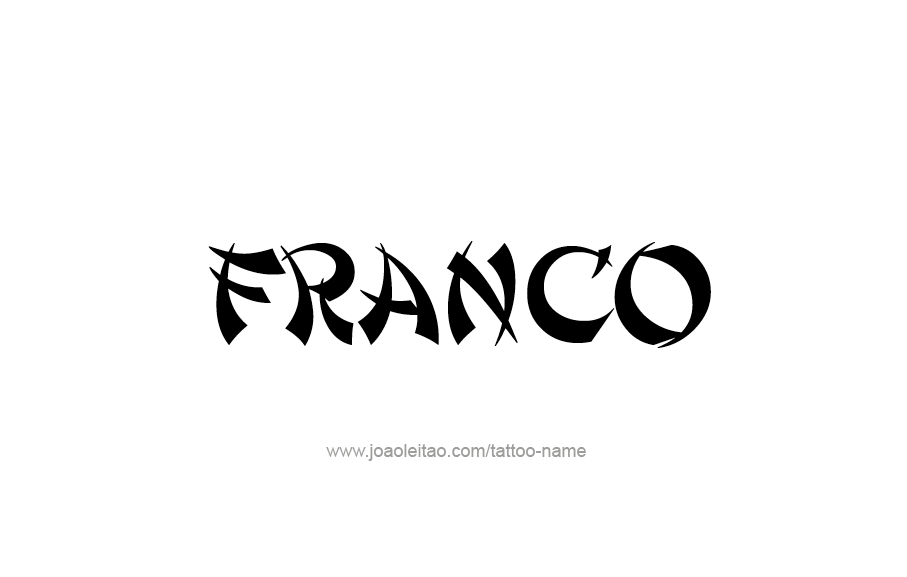 Tattoo Design  Name Franco