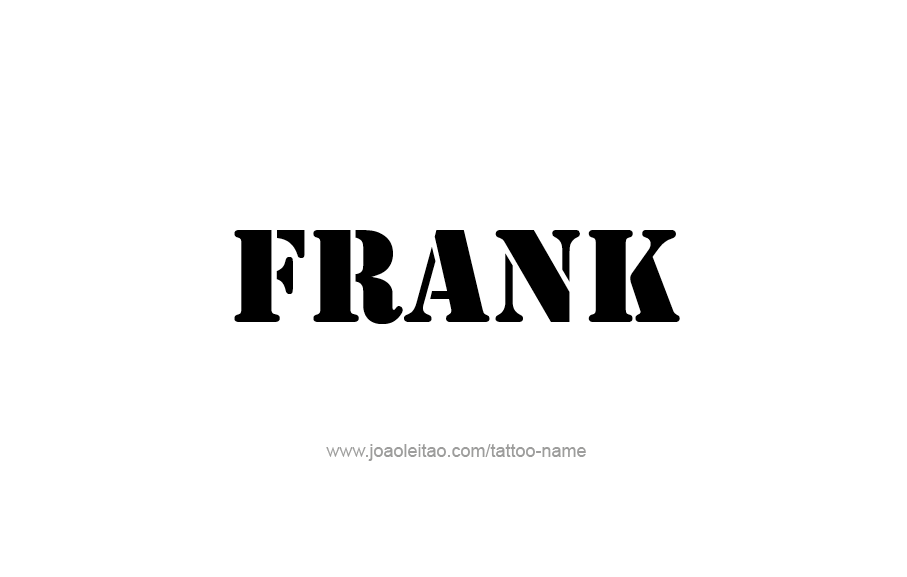 Tattoo Design  Name Frank   