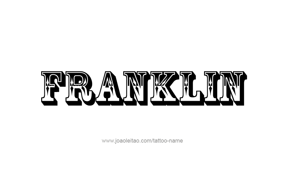 Tattoo Design  Name Franklin   