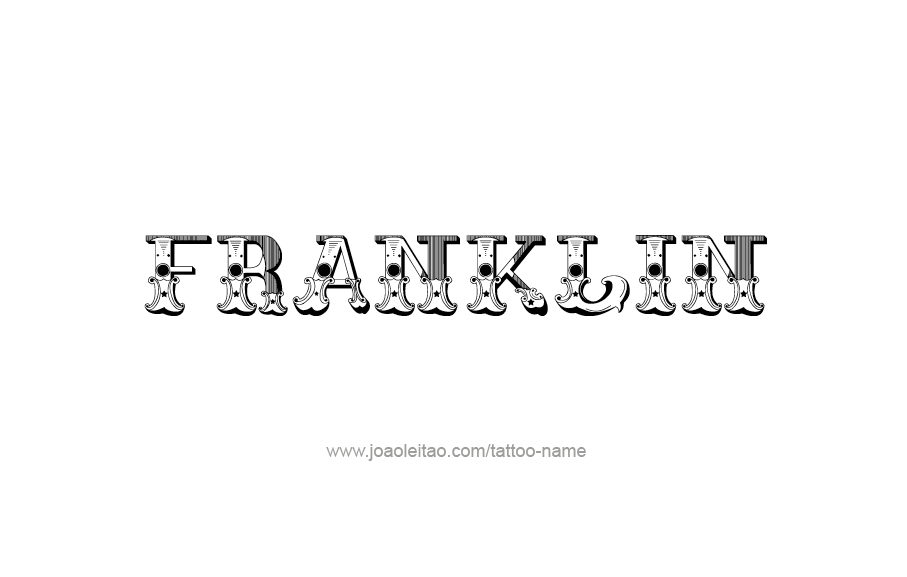 Tattoo Design  Name Franklin   