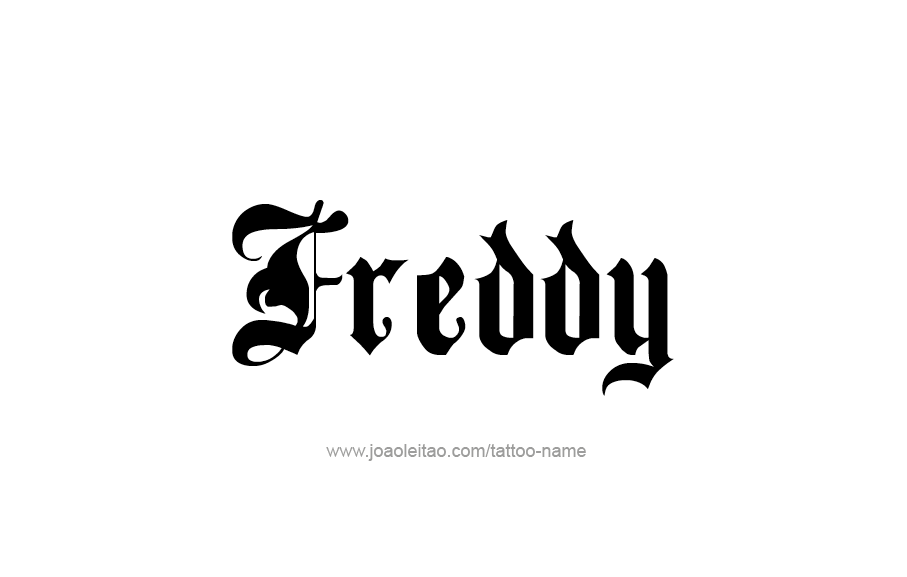 Freddy Name Tattoo Designs