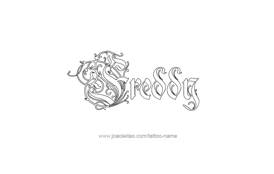 Freddy Name Tattoo Designs