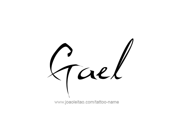 Tattoo Design  Name Gael   