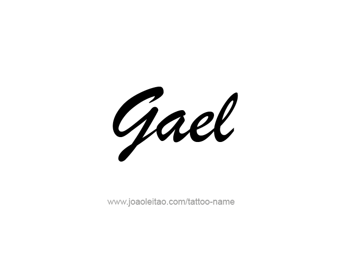 Tattoo Design  Name Gael   