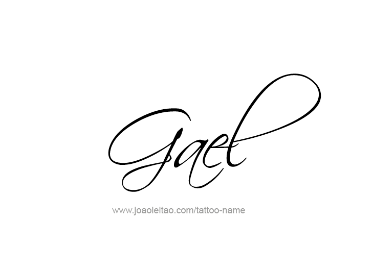 Tattoo Design  Name Gael   