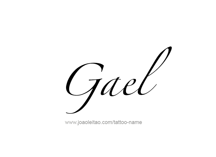 Tattoo Design  Name Gael   