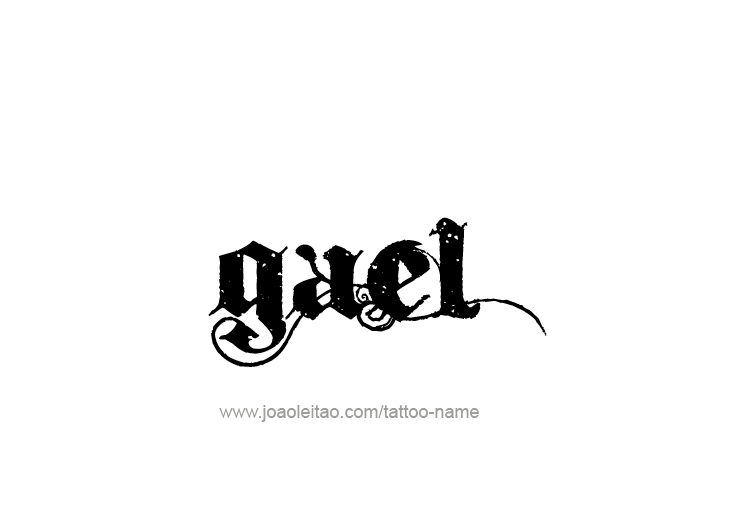 Tattoo Design  Name Gael   