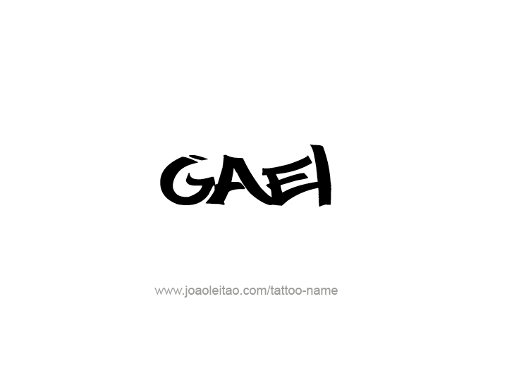 Tattoo Design  Name Gael   