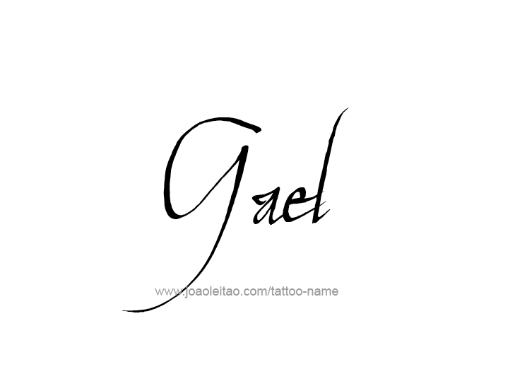 Tattoo Design  Name Gael   