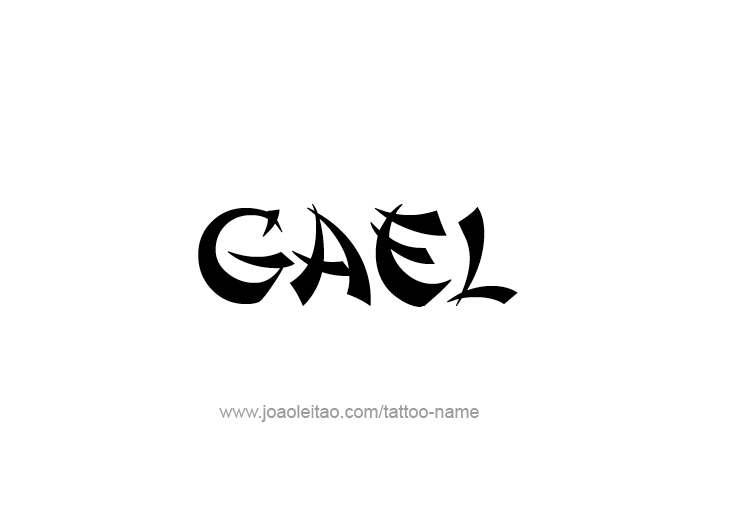 Tattoo Design  Name Gael