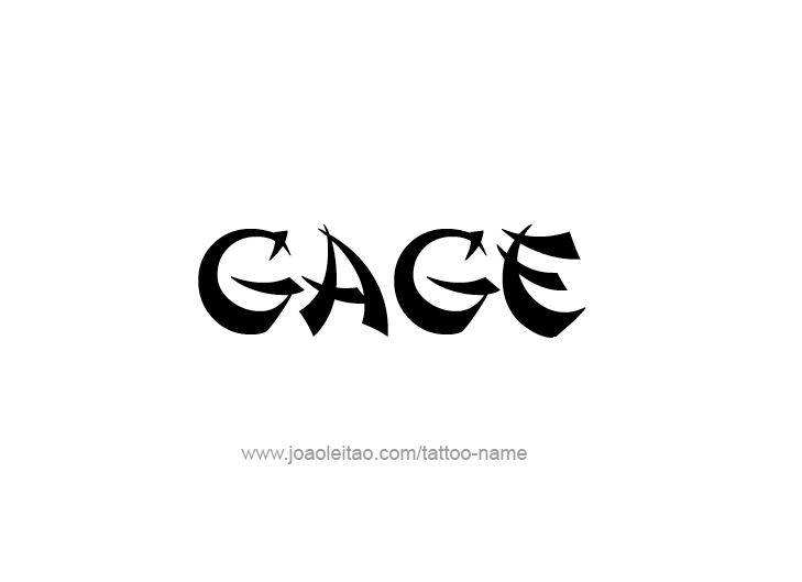 Tattoo Design  Name Gage