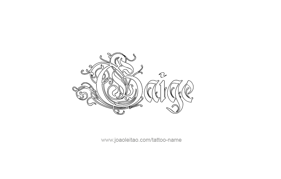 Tattoo Design  Name Gaige   