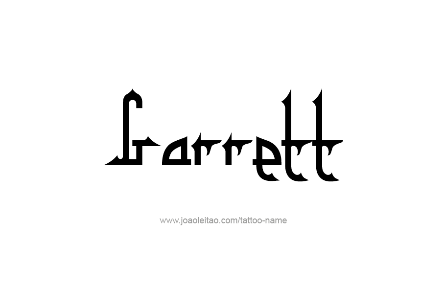 Tattoo Design  Name Garrett   