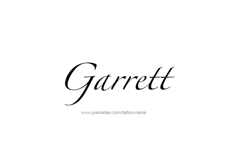 Tattoo Design  Name Garrett   