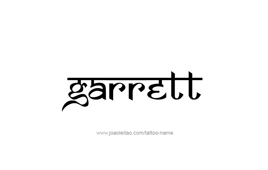 Tattoo Design  Name Garrett   