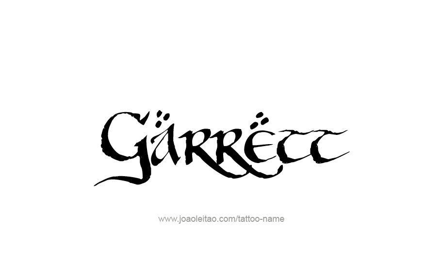 Tattoo Design  Name Garrett   